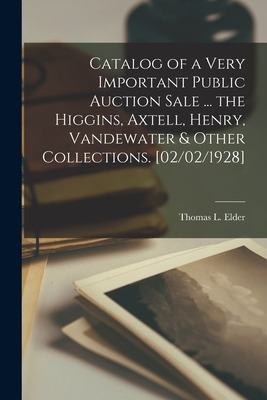 Libro Catalog Of A Very Important Public Auction Sale ......