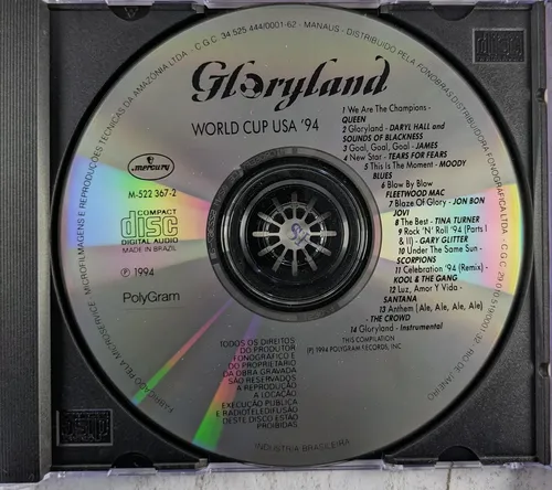 洋楽 Won-G CDS Cd Gloryland World Cup Usa 94 Coletânea Original | Parcelamento