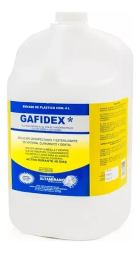 Gafidex 4l Solución Esterilizante Con Glutaraldehido Al 2%