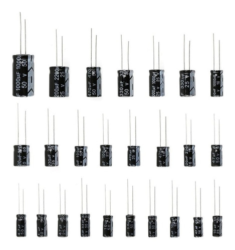 10 Condensadores Electroliticos 0,1uf A 1000uf - 10v A 450v