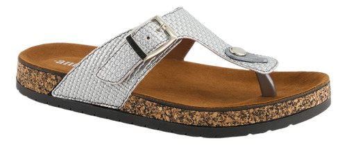Zuecos Fiesta Ve3759387 Forro Fresco Polipiel Liso Plateado
