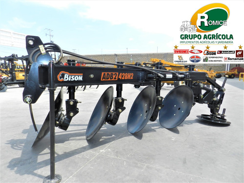 Arado Agricola P/ Tractor 4 Discos Hidraulico Marca Bison