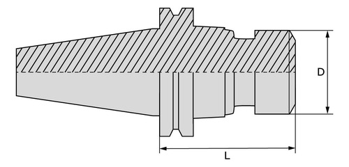 Cono Bt-40 Para Boquilla Er-16 Largo 150 Mm Unitool