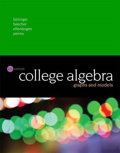 Libro College Algebra: Graphs & Models - Nuevo