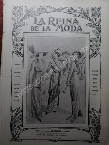 Cartel Antiguo Tienda De Ropa. La Reina De La Moda 1912