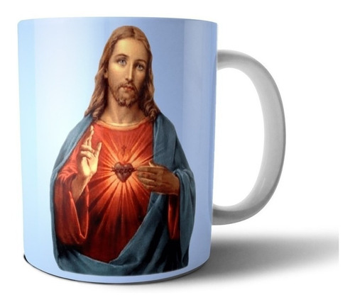 Taza - Tazón De Cerámica - Sagrado Corazon De Jesus