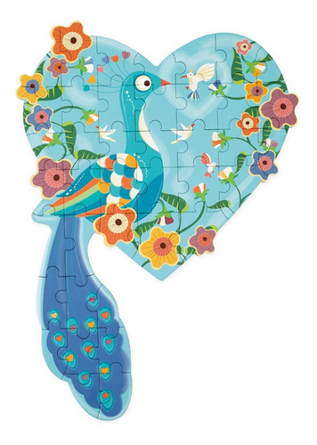 Puzzle 40pcs Con Forma, Pavo Real Scratch Europe