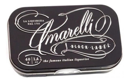 Imagem 1 de 1 de Bala De Alcaçuz Pura Amarelli Black Label 40g