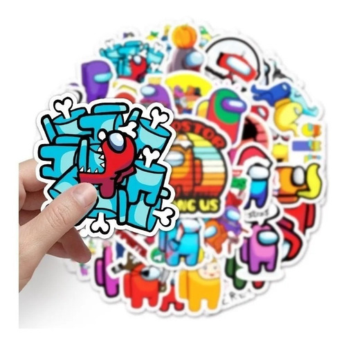 Imagen 2 de 4 de Among Us - Set 50 Stickers / Calcomanias / Pegatinas