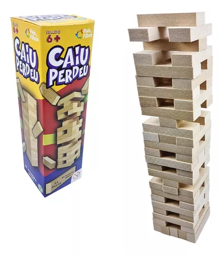 Jogo De Tirar Peças Da Torre Equilibrio De Madeira