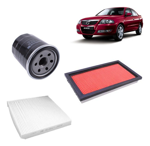 Kit Filtros Aceite/aire/polen Para Samsung Sm3 1.6 2005/2014