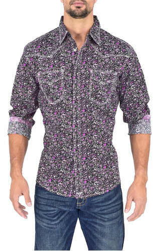 Camisa Vaquera Wrangler Hombre Manga Larga 32m