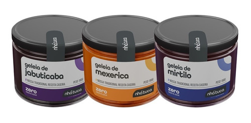 Imagem 1 de 5 de Kit 03 Geleias Zero Nhá Tuca - Sabores - 190 G