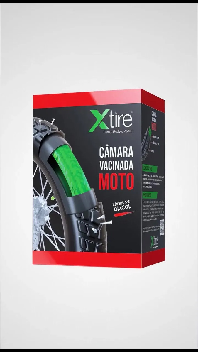 Kit 2 Camara De Ar Moto C/ Vacina De Pneu Antifuro Xtire