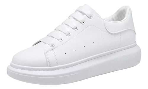 Zapatos Casuales Blancos Transpirables Simples Para Hombres