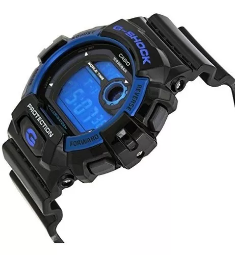 Reloj Casio para hombre, de la gama G-Shock, de color negro y azul, de  resina, digital y deportivo (G8900A-1CR)