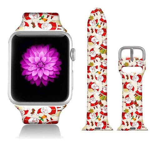 Malla Para Apple Watch 38/40mm Ftfcase Santa Claus