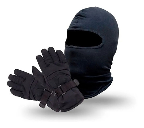 Kit Toca Ninja Balaclava+luva Motoqueiro Impermeável P/ Frio