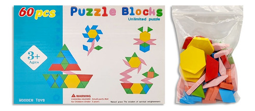 Piezas Para Armar X 60 Puzzle De Madera Blocks Juego