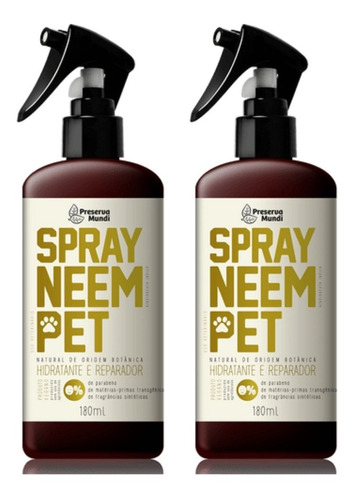 Kit Spray Neem Pet - Preserva Mundi - 2 Unidades