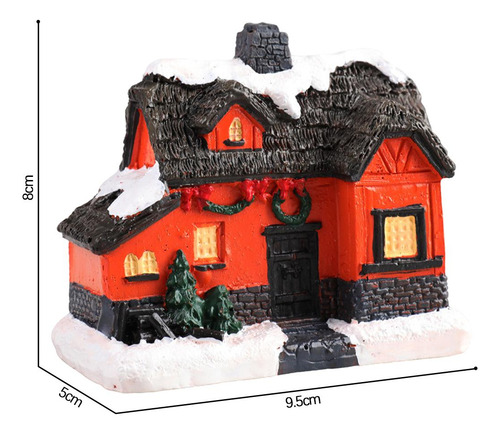 Escena Navideña Casa Led Pueblo Casa De Muñecas H Pequeña