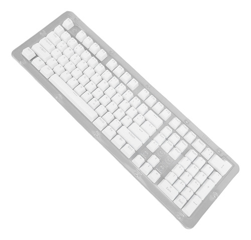 Teclado Alemán Translúcido Blanco Blanco Blanco Con 108 Tecl