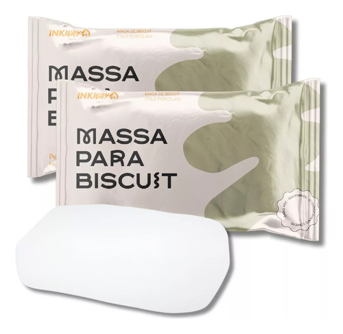 Massa P/ Biscuit Natural 2unid De 900g Inkway