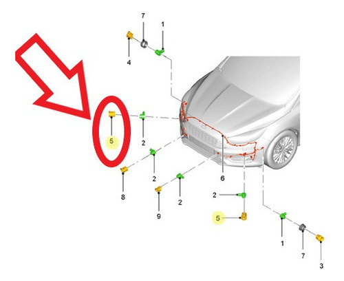 Suporte Sensor Estacionamento Acima Farol Focus 2015 A 2019