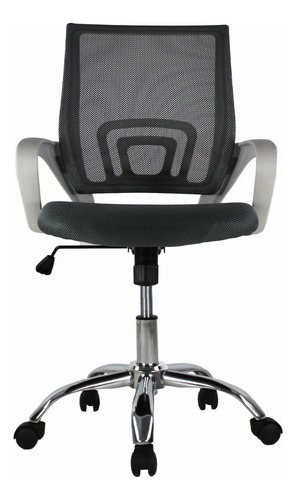 Silla Ergonomica Mundo In Jm-107 Respaldo Mesh Apoyabrazos Color Gris