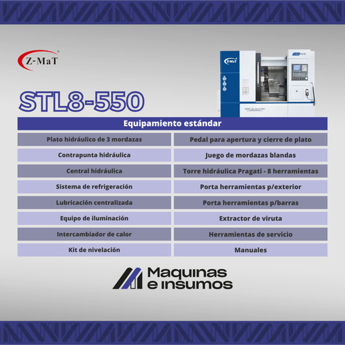 Torno Cnc Bancada Inclinada Z-mat Stl8-550 C/ Fanuc 0i-tf(5)