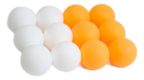 Pelotas De Ping Pong 12 Pcs Naranja Y Blanco