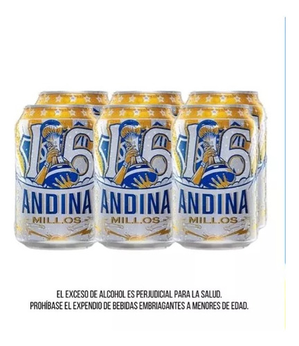 Cerveza Andina Millonarios X6 - mL a $9