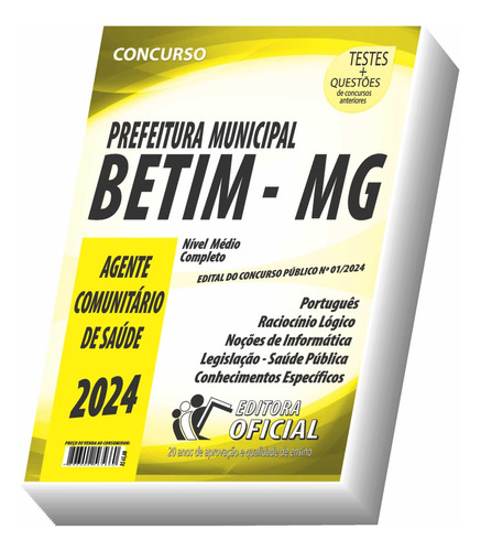 Apostila Betim - Mg - Agente Comunitário De Saúde