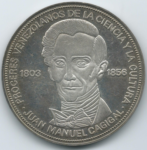 Imponente Medalla De Plata De Juan Manuel Cagigal 1978 50 Mm