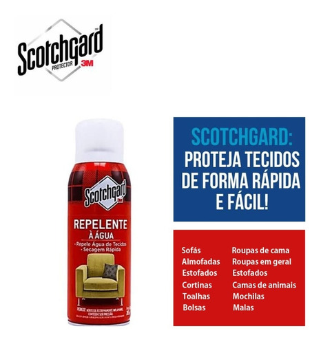 Impermeabilizante Para Tecidos Repelente À Água Scotchgard