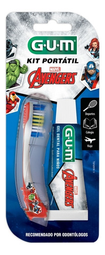 Gum Kit Portatil Niños Avengers Vengadores Cepillo+gel