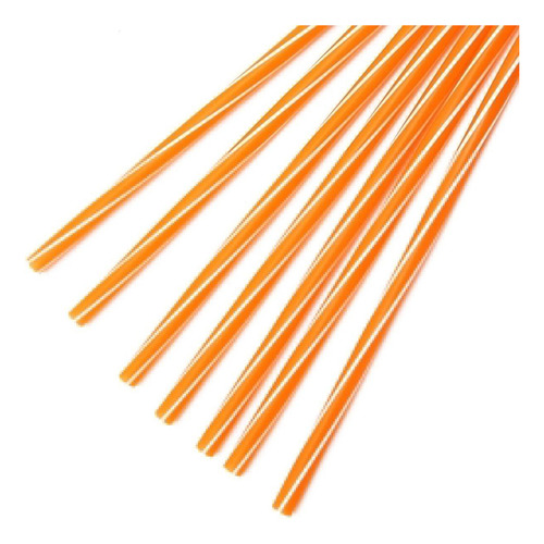 Mylin Popotes Plástico De Colores 7.7mm Pack 100pz Color Naranja