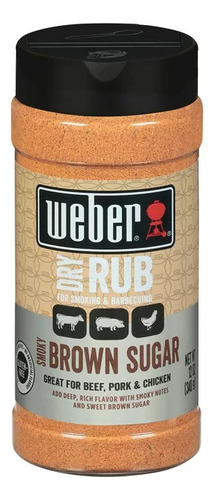 Weber Sazonador Dry Rub Smoky Brown Sugar 340g
