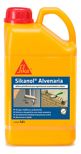 Sikanol Alvenaria 3,6l Plastificante Para Massas