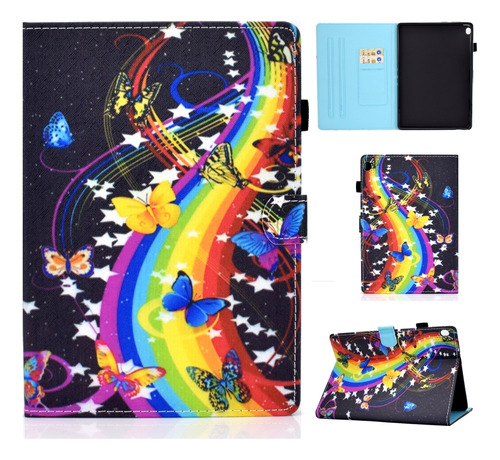 Funda De Piel Con Diseño De Disco De Música Para Lenovo Tab