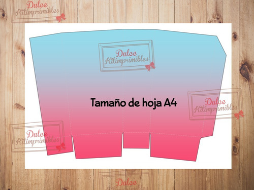 Patron Molde Cajita Caja Papas Fritas Papitas Imprimible 28