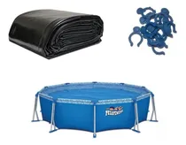 Comprar Cubrepileta Lona Pvc Para Pelopincho 1102 + Ganchos
