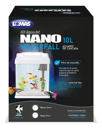 Kit Nano Acuario Con Luz Led 10 Lt Pecera Lomas