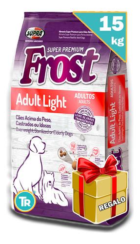 Frost Perros Adulto Ligth 15kg + Comedero Doble + Envío 