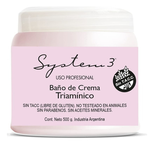 Baño De Crema Triaminico System 3 Cabellos Dañados X 375ml