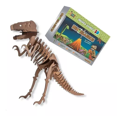 Quebra Cabeça 3d - Dinossauro T-rex Robô Puzzle Funcraft