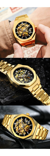Reloj Mecánico Automático Forsining 344d Skeleton Gift Para