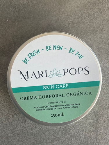 Crema Corporal Orgánica Mari Pops