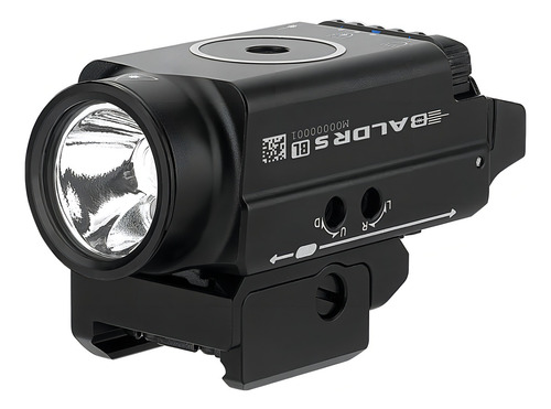 Linterna Olight Baldr S Bl, 800 lúmenes, 130 metros, láser azul, color negro, luz LED blanca