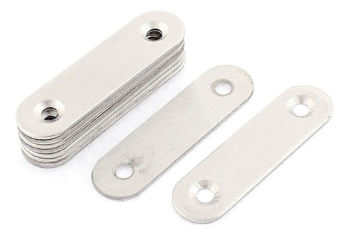 10 Soportes Rectos Placa De Fijación Para Muebles 57x16mm